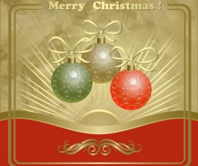 Vector set of Xmas Greeting Cards design 01
