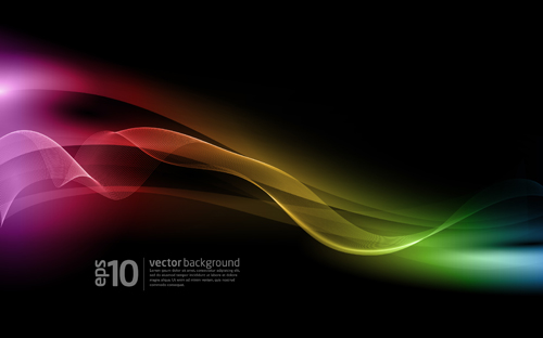 Light with dynamic lines vector backgrounds art 04