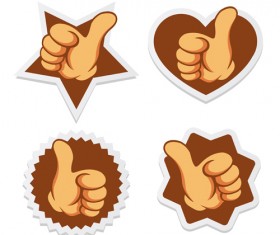 Set of All ok Gesture design vector 01