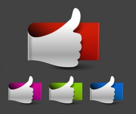 Set of All ok Gesture design vector 03