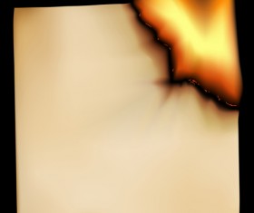 Set of Burning old paper design vector 03