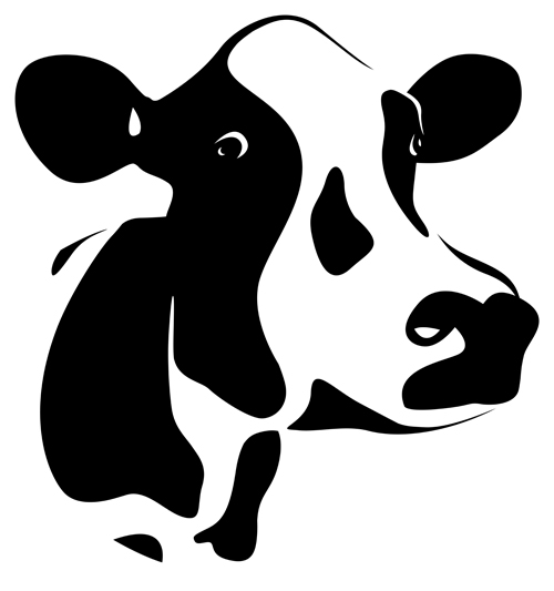 Different Dairy cow design vector graphics 01
