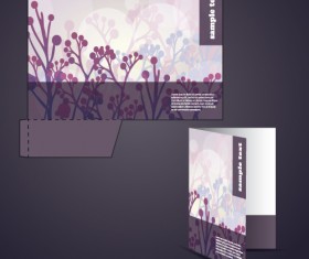 Abstract folder cover design vector set 01
