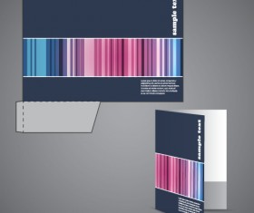 Abstract folder cover design vector set 02