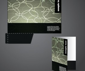 Abstract folder cover design vector set 03