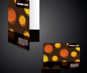 Abstract folder cover design vector set 04