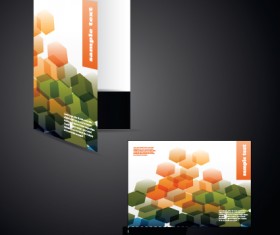 Abstract folder cover design vector set 06