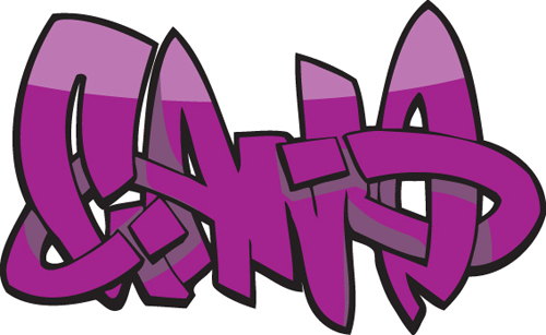 Funny graffiti alphabet design vector 16