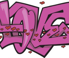 Funny graffiti alphabet design vector 17