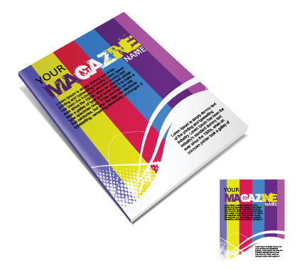 Set of Creative magazine cover design vector 01