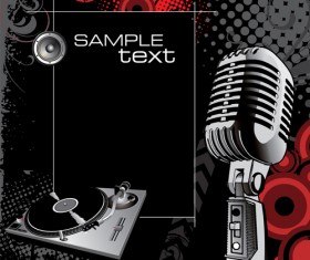 Vector set of Microphone design elements graphics 01