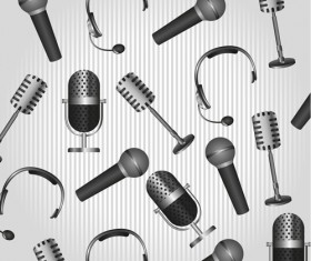 Vector set of Microphone design elements graphics 02