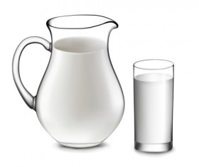 Set of Milk and cheese design vector graphics 02