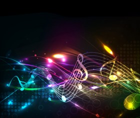 Different Music elements vector backgrounds art 03