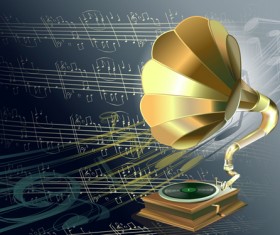 Different Music elements vector backgrounds art 05