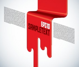 Flowing paint elements vector backgrounds set 05