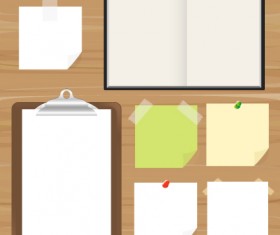 Different Blank paper vector material set 01