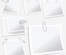 Different Blank paper vector material set 02