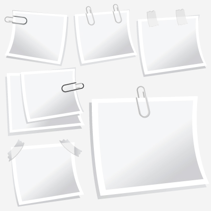 Different Blank paper vector material set 02