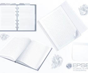 Different Blank paper vector material set 03