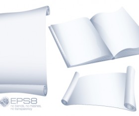 Different Blank paper vector material set 04