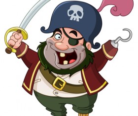 Set of Pirates design elements vector art 02