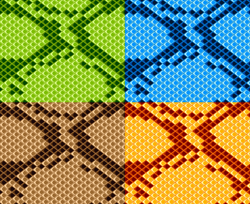 Vector set of Snake skin pattern elements 02