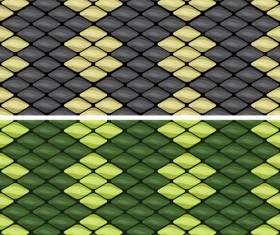 Vector set of Snake skin pattern elements 04