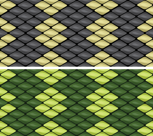 Vector set of Snake skin pattern elements 04