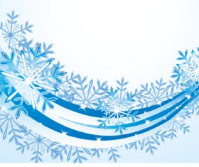 Set of snowflake with waves backgrounds art vector 03