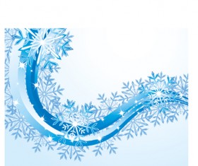 Set of snowflake with waves backgrounds art vector 04