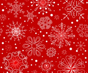 Winter Snowflakes pattern design vector graphics 01