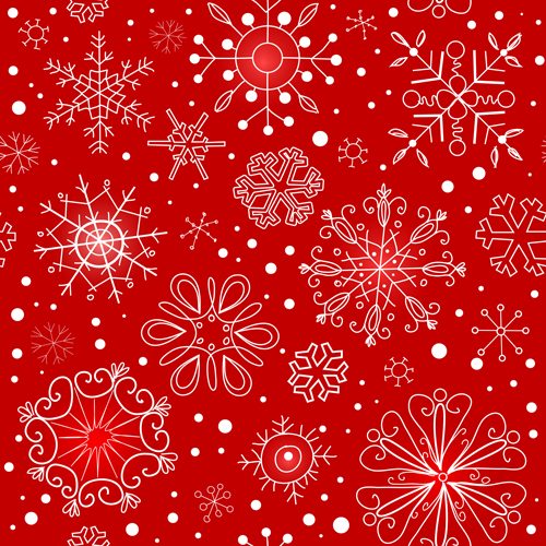 Winter Snowflakes pattern design vector graphics 01 free download