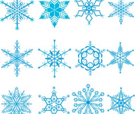 Winter Snowflakes pattern design vector graphics 02