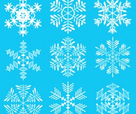 Winter Snowflakes pattern design vector graphics 03