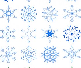 Winter Snowflakes pattern design vector graphics 05