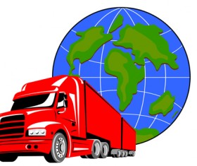 Set of World logistic design vector material 05