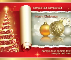 Vector Set of Xmas Backgrounds design elements 04