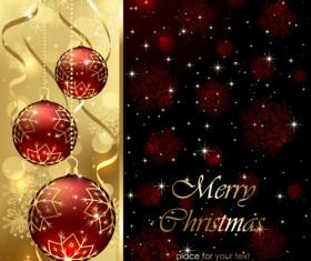 Vector Set of Xmas Backgrounds design elements 05