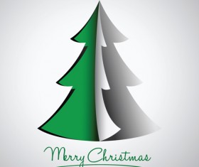 Set of Origami Xmas Greeting Cards design vector 01