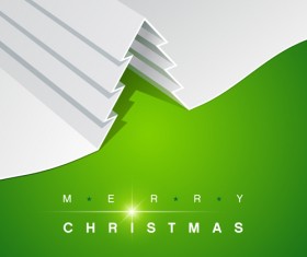 Set of Origami Xmas Greeting Cards design vector 05