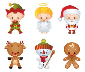 Vector Set of different Xmas icons elements 05