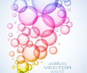 Color bubbles elements vector