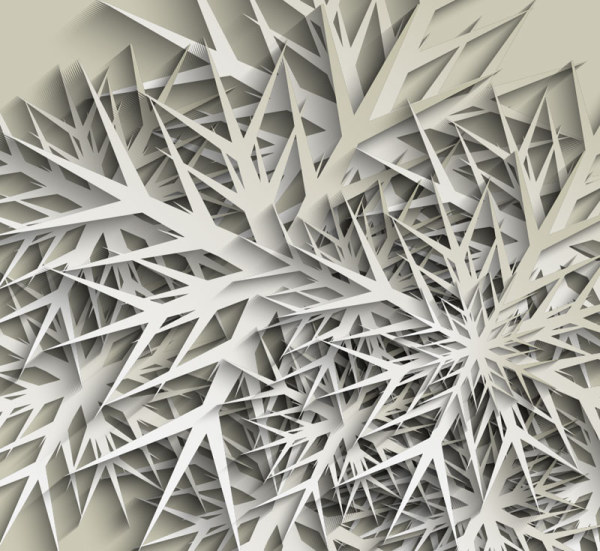 Paper-cut snowflake vector