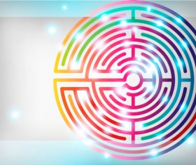 Colored maze vector graphics