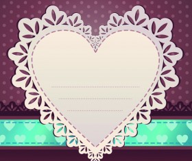 Sweet Valentine Day hearts Cards vector 01