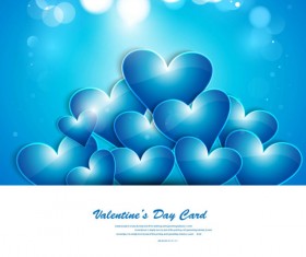 Valentine Day heart-shaped cards vector 01