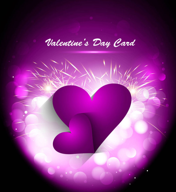 Valentine Day heart-shaped cards vector 02