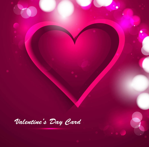 Valentine Day heart-shaped cards vector 03