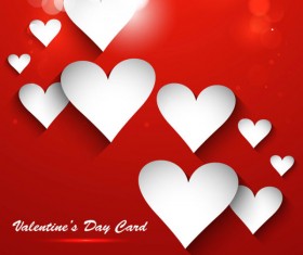 Valentine Day heart-shaped cards vector 04